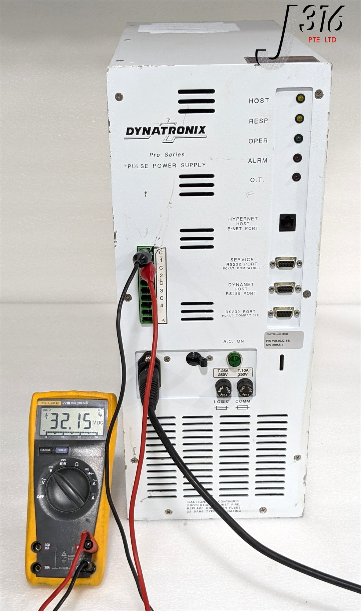 34626 DYNATRONIX PULSE POWER SUPPLY, P/N: 990-0232-141 PMC201/4-8